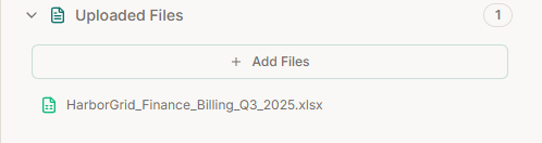 Drag-and-drop file upload target in the Sources panel.