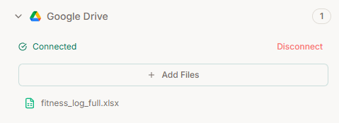 Google Drive file picker.